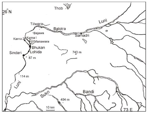 Prehistoric Sites in the Luni Basin. Photo: Mishra et. al. (1999). the ...