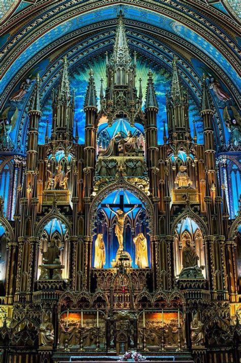 Interior of the Basilica of Notre Dame in Montreal, Canada. | Katedra ...