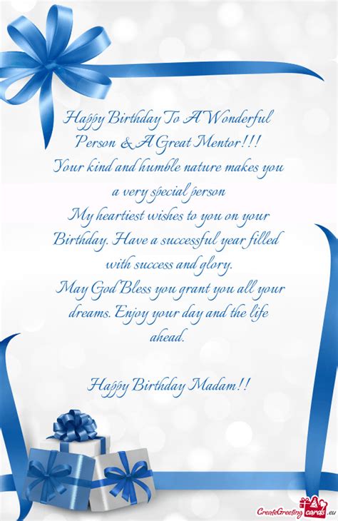 Happy Birthday Madam - Free cards