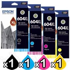 Epson 604 Genuine Inkjet Cartridges Value Pack C13T10G692 [1BK,1C,1M,1Y ...