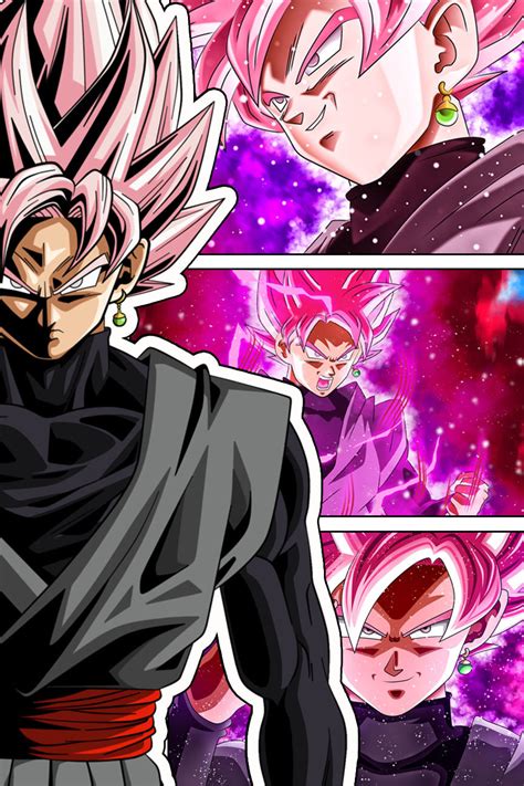 Dragon Ball Super Goku Black Super Saiyan Rose 12in x 18in Poster Free ...