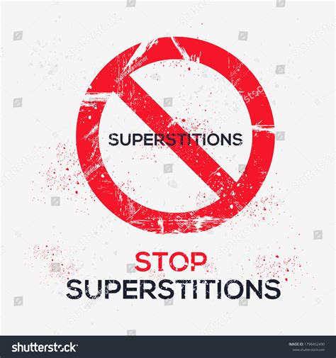 Warning Sign Superstitions Vector Illustration Stock Vector (Royalty ...