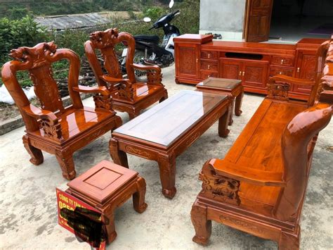 Bộ Bàn Ghế Gỗ Phòng Khách Đẹp Giá Rẻ – Sập Chiếu Ngựa Đồng Kỵ