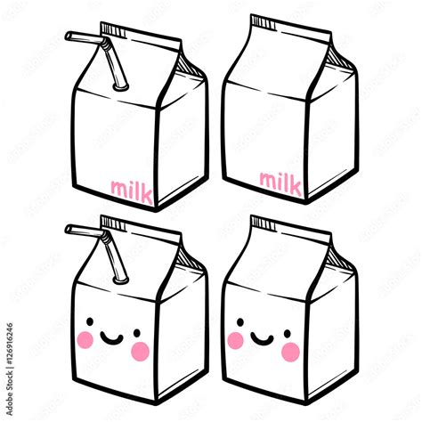 Cute Cartoon Milk Carton