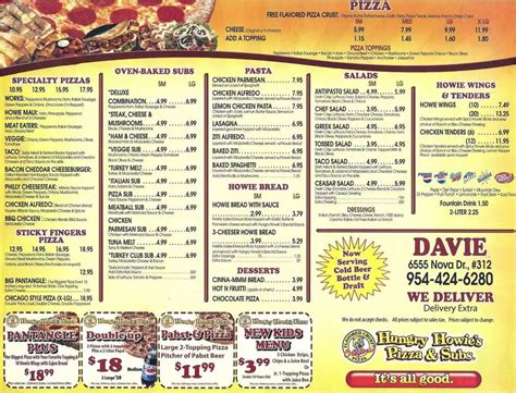 Hungry Howie's Pizza & Subs Menu - Urbanspoon/Zomato