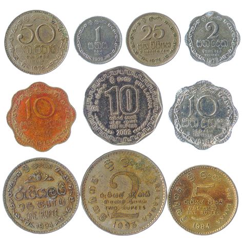 Buy 10 Sri Lanka Coins from South Asia Island | Ceylon Sri Lankan Old ...