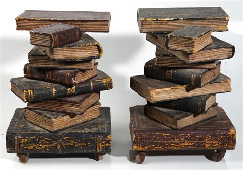 Pair of wooden carved book towers Book Tower, Woodworking Inspiration ...