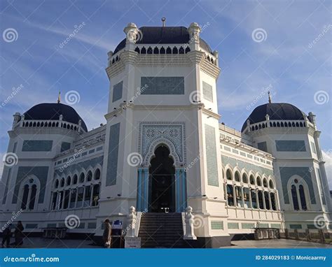 Grand Mosque in Medan, Indonesia Editorial Stock Photo - Image of grand ...