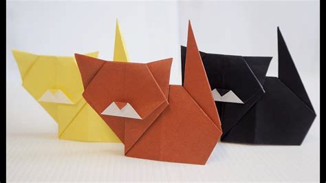 Easy Kids Origami Cat Tutorial | Origami cat tutorial, Origami cat ...