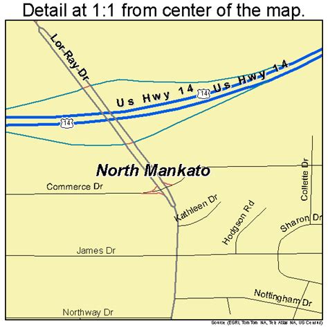 North Mankato Minnesota Street Map 2747068