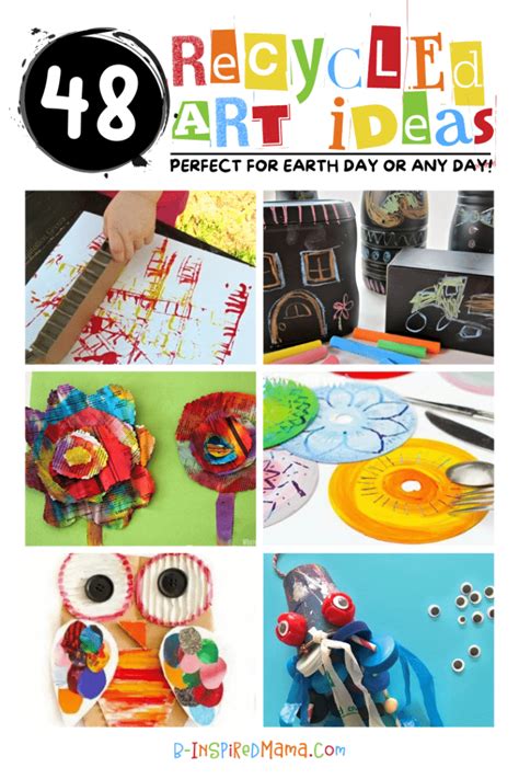 48 Easy Creative Recycled Art Projects for Kids • B-Inspired Mama