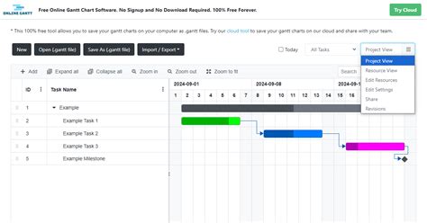 Free Online Gantt Chart Software