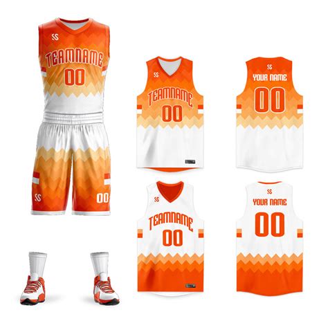 Custom Orange White Double Side Sets Sportswear Basketball Jersey – KXKSHOP