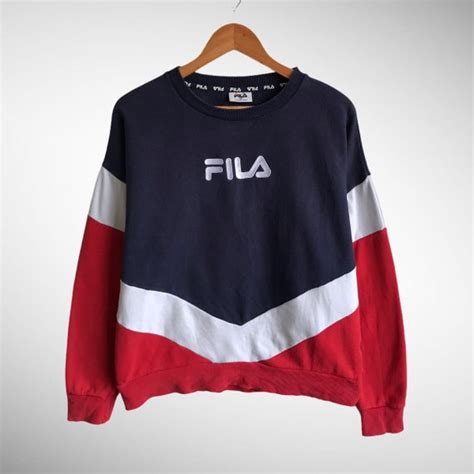 Vintage Fila Spellout Logo Embroidered Sweatshirt Fila Vintage | Etsy