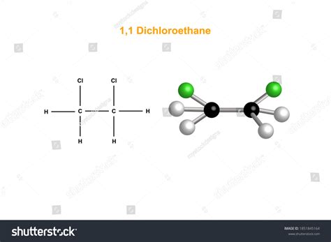 1,1 dichloroethane chemical structure vector - Royalty Free Stock ...