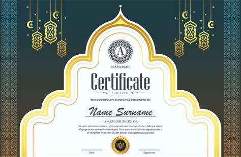 Luxury islamic ramadan award certificate 20455346 Vector Art at Vecteezy