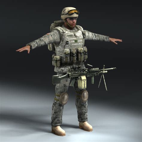 army infantry 3d model