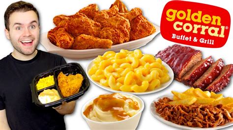 Trying Golden Corral's ENTIRE BUFFET MENU! Entrees + Desserts! - YouTube