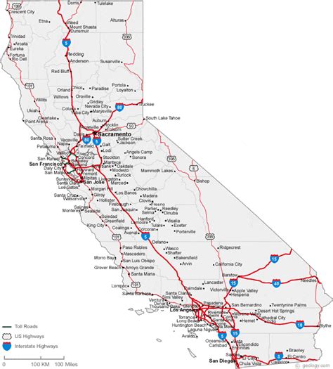 Map of California Cities - California Road Map