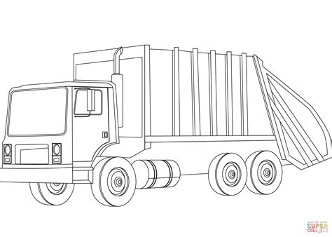 Garbage Truck coloring page | Free Printable Coloring Pages