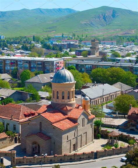 Gori cityscape georgia featuring above, aerial, and autumn ...