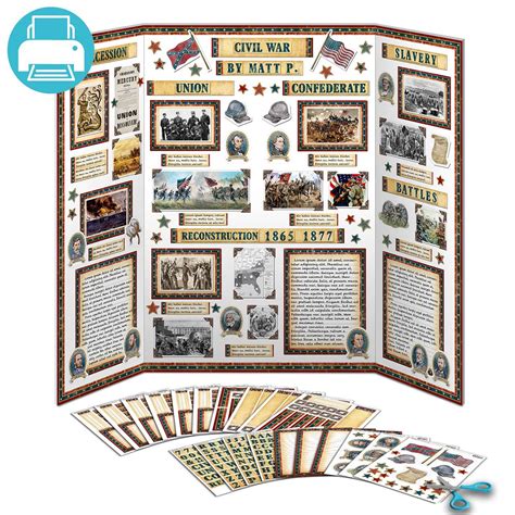 Printable Pdf With Everything You Need To Decorate A Civil War Report 76E