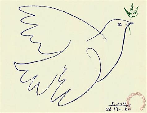 Pablo Picasso Blue Dove painting - Blue Dove print for sale