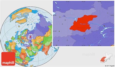 Political Location Map of Nizhny Novgorod Oblast