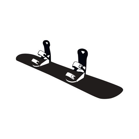 Snowboard isolated on a white background. Snowboard black silhouette ...