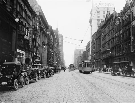 1911 CLEVELAND OHIO, Buildings, Horses, antique View, Historic, 20"x16 ...