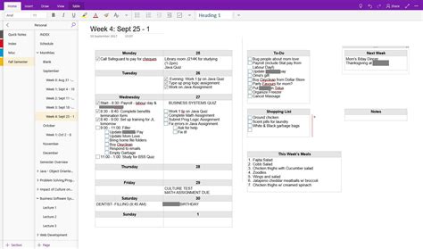 Onenote Journal Template