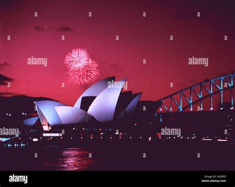 Sydney Opera House with Fireworks Stock Photo - Alamy