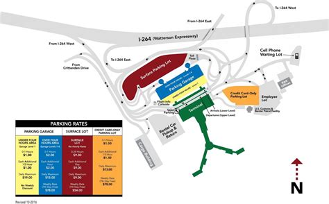 Louisville airport map - Map of Louisville airport (Kentucky USA)