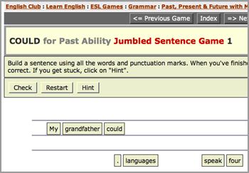 New Games For Practising Past, Present and Future | EnglishClub