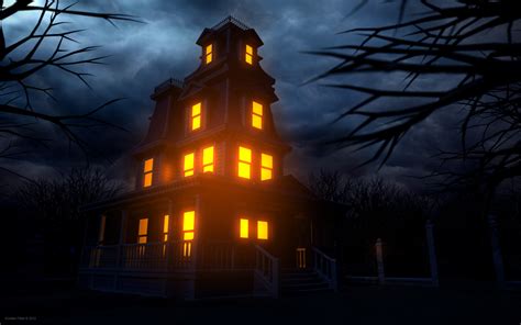 house, Creepy, Halloween, Haunted, Lights, Windows Wallpapers HD ...