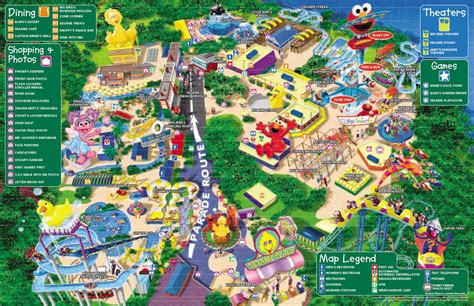 Theme Park Brochures Sesame Place Map 2007 | ThemeParkBrochures.net