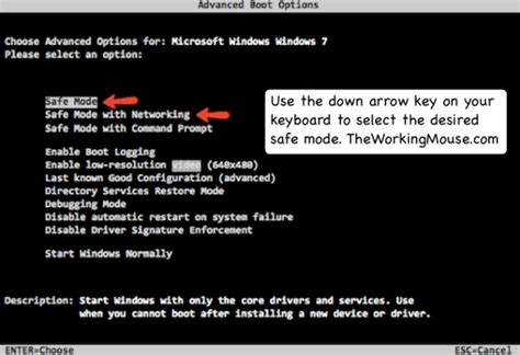 How to Start Windows 7 in Safe Mode | The Working Mouse