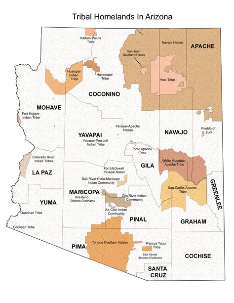 Native American Tribes In Arizona Map | Time Zones Map