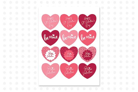 Valentine's Printable Cupcake Toppers By CraftArtShop | TheHungryJPEG