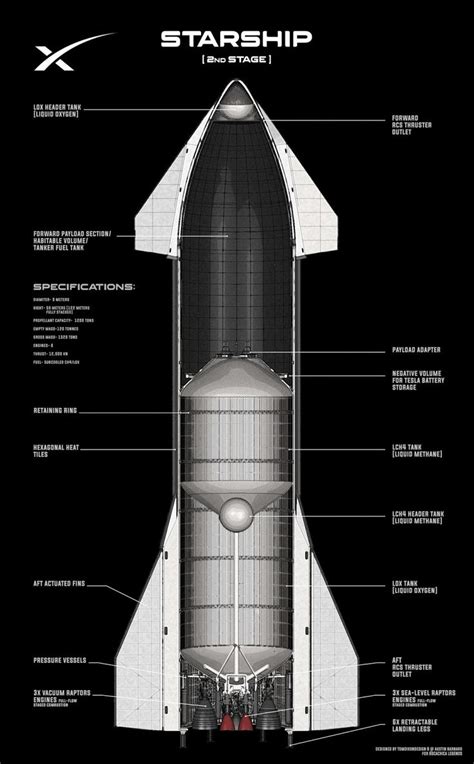 SpaceX Starship Interior Diagram by Tom Dixon