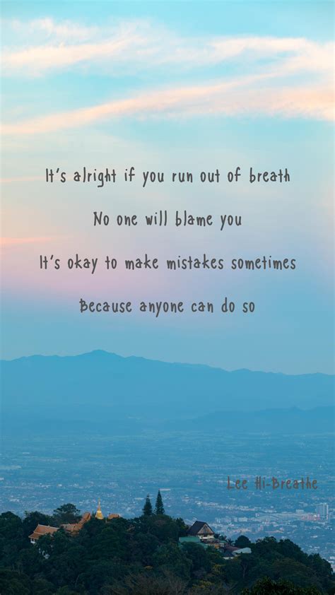 Lee Hi-Breathe Lyric Wallpaper | Lee hi breathe, Reminder quotes, Lee ...