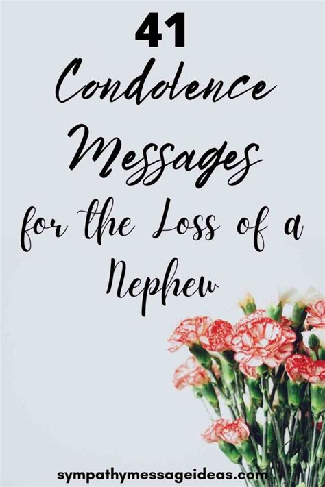 Condolence Messages for Loss of a Nephew | Condolence messages ...