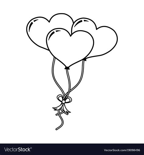 Heart balloons design Royalty Free Vector Image