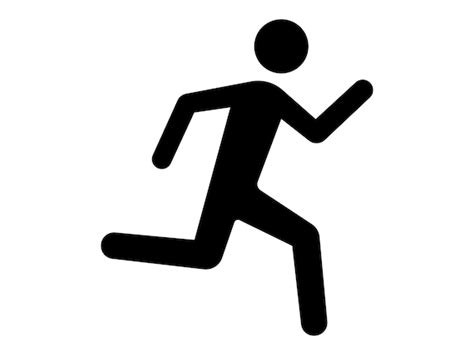 Running Man Clipart Black And White