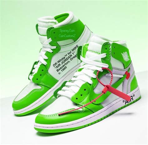 Slime Off White Air Jordan 1s ( Only 5 Pair Can Be Made ) - Cain CustomZ