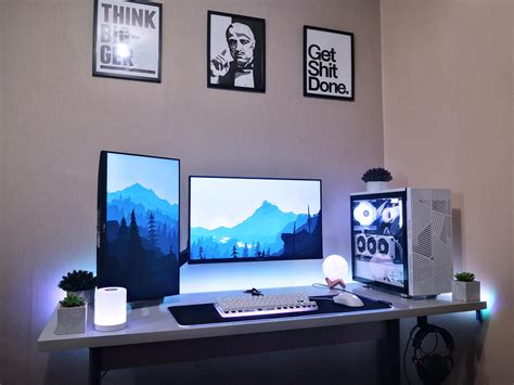 My take on my first budget/minimalist/gaming/WFH setup :) | Gaming room ...