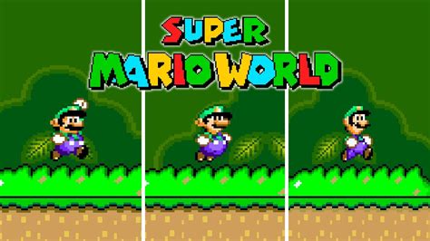 Super Mario World | Versions Comparison (Playing as Luigi) - YouTube