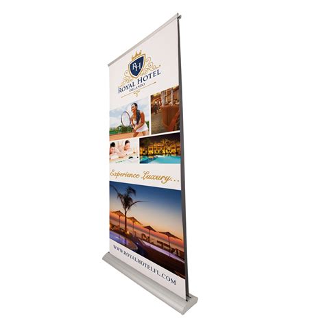 Double-Sided, Retractable Banner Stand – Deluxe – Bannersandbigprints.com