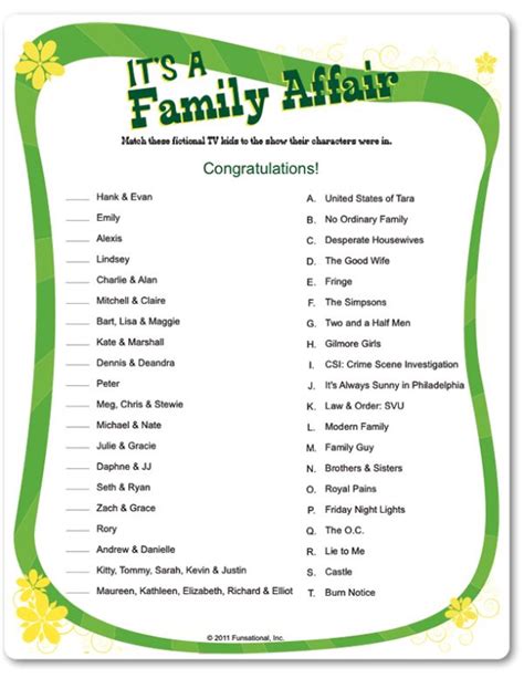 Printable Family Reunion Games & Activities | PartyIdeaPros.com ...