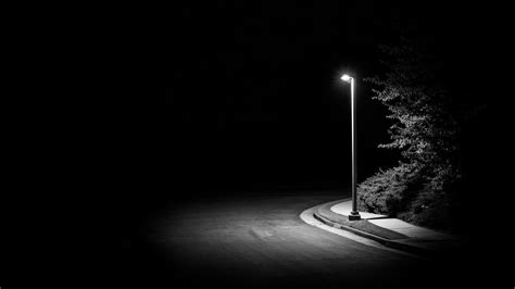 Dark 4K, Black and White, Noir, Lamp Post, Dark, HD Wallpaper | Rare ...